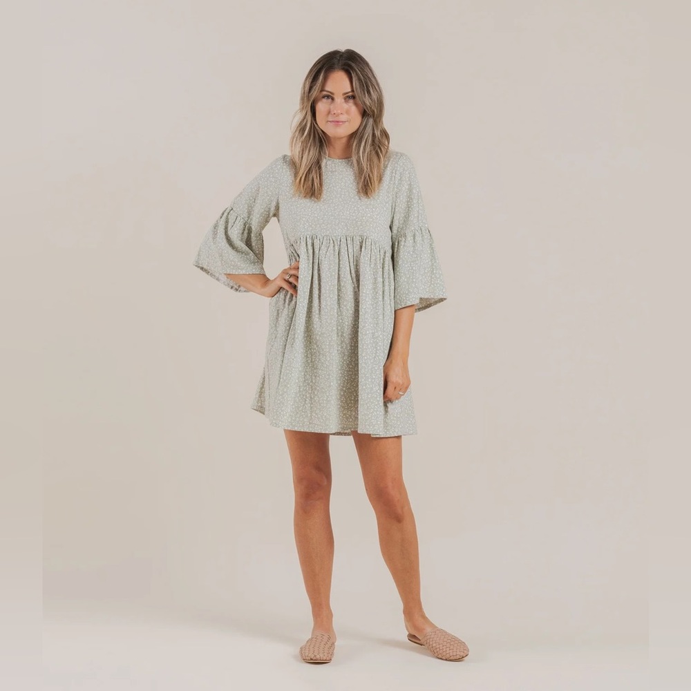 Rylee + Cru Women’s Bell Dress- Sage Green